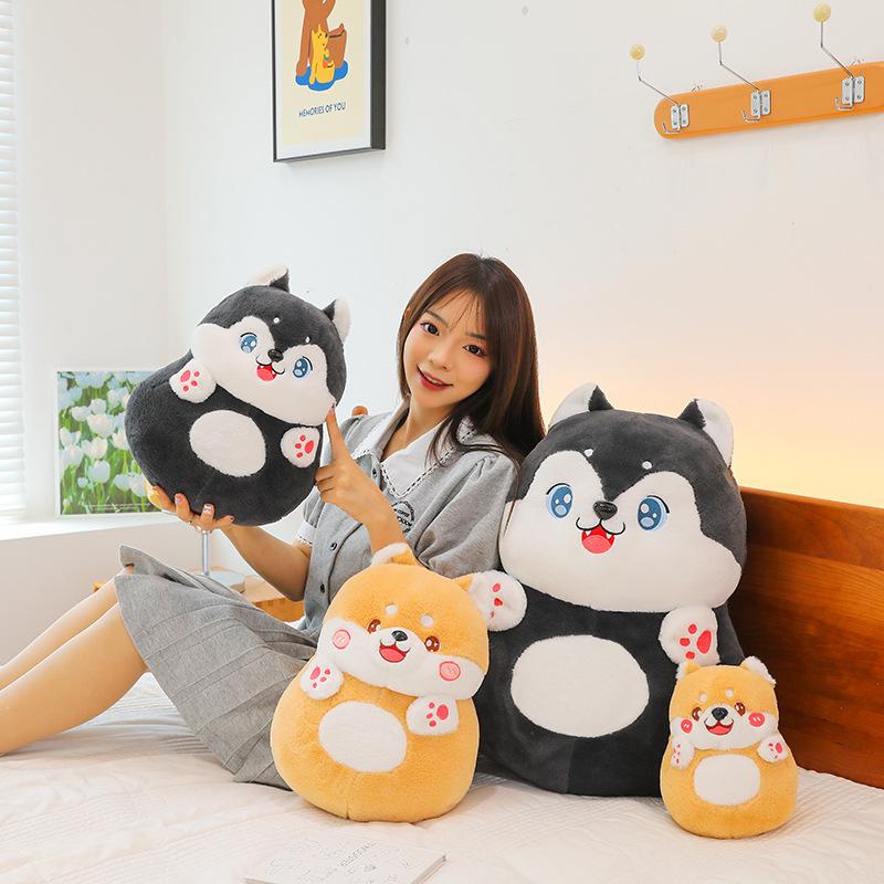 Cute Akita Dog Doll Shiba Husky Sleeping Pillow Doll Plush Toy Doll Boys and Girls Gift