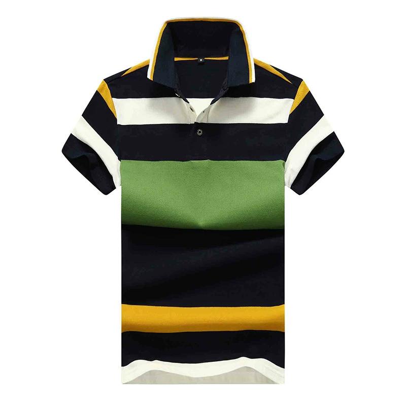 Men's Short-sleeved Lapel T-shirt Business Casual Multicolor Tops