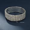 Versatile Rhinestone Bracelet: Elegant Bride's Elastic Bangle