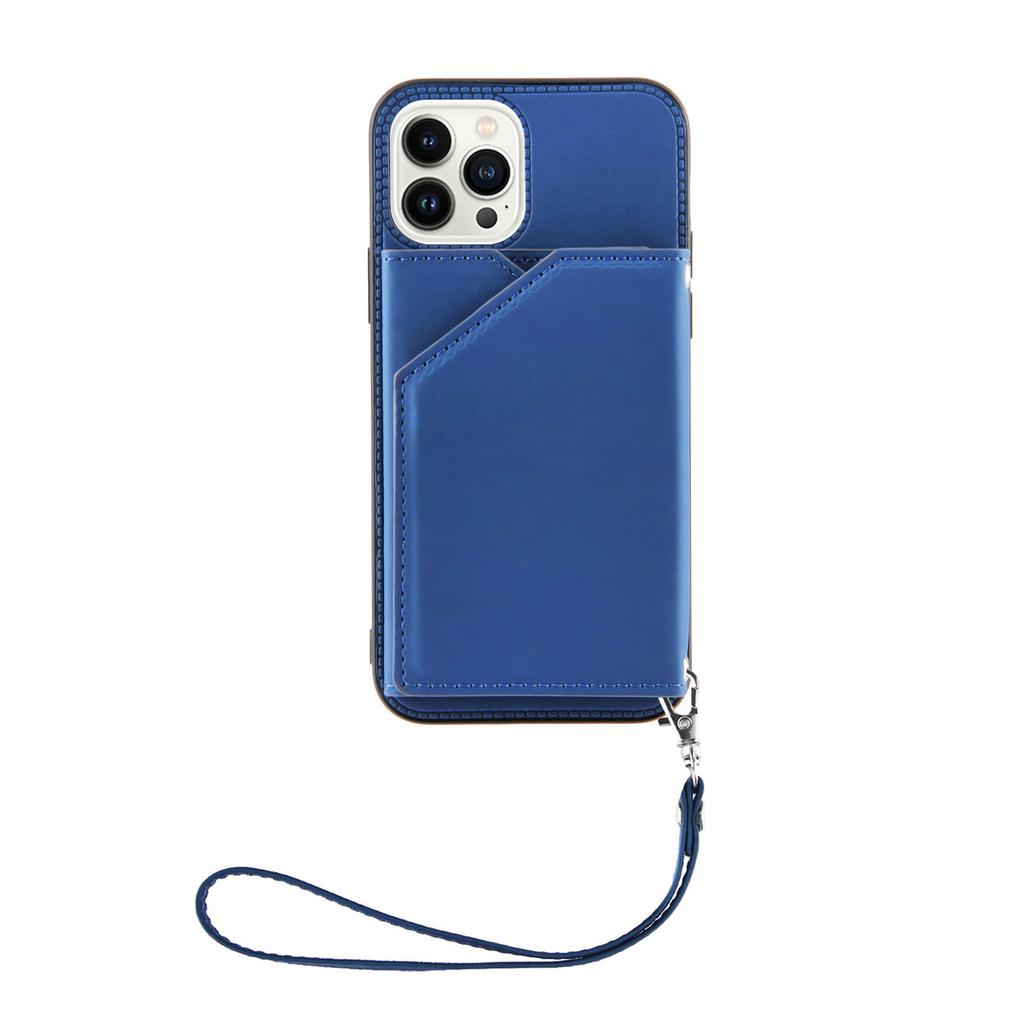 Geschikt voor Samsung S23ultra Huidgevoel Kaart Portemonnee Mobiele Telefoonhoesje S23plus Lanyard Meerdere Kaarten Leerhoesje S23 Mode Kaart Portemonnee