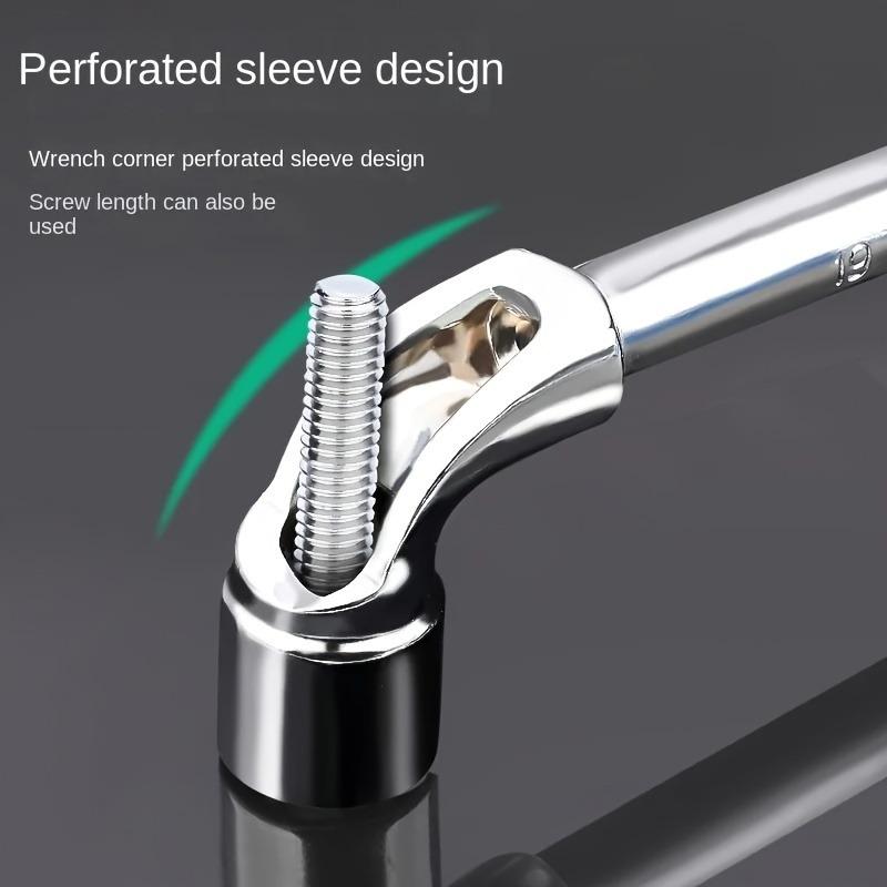 6pcs L-Shaped Perforated Socket Wrench Set for Car Repair Hexagonal Socket Mechanic's Hand Tools with Iron Alloy Body