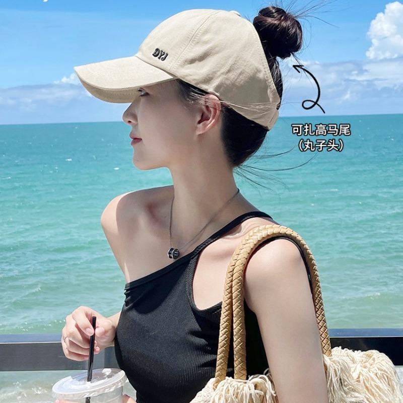 Hat Women's New Summer Duck Tongue Baseball Cap Half-empty Top Can Be Tied High Ponytail Sunshade Sports Sunscreen Hat Sun Hat