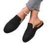 New Large-size Women's Shoes Summer Half-drag Fly-woven Flat-bottomed Slippers Women's Breathable Bag Head Lazy Cool Slippers Wish