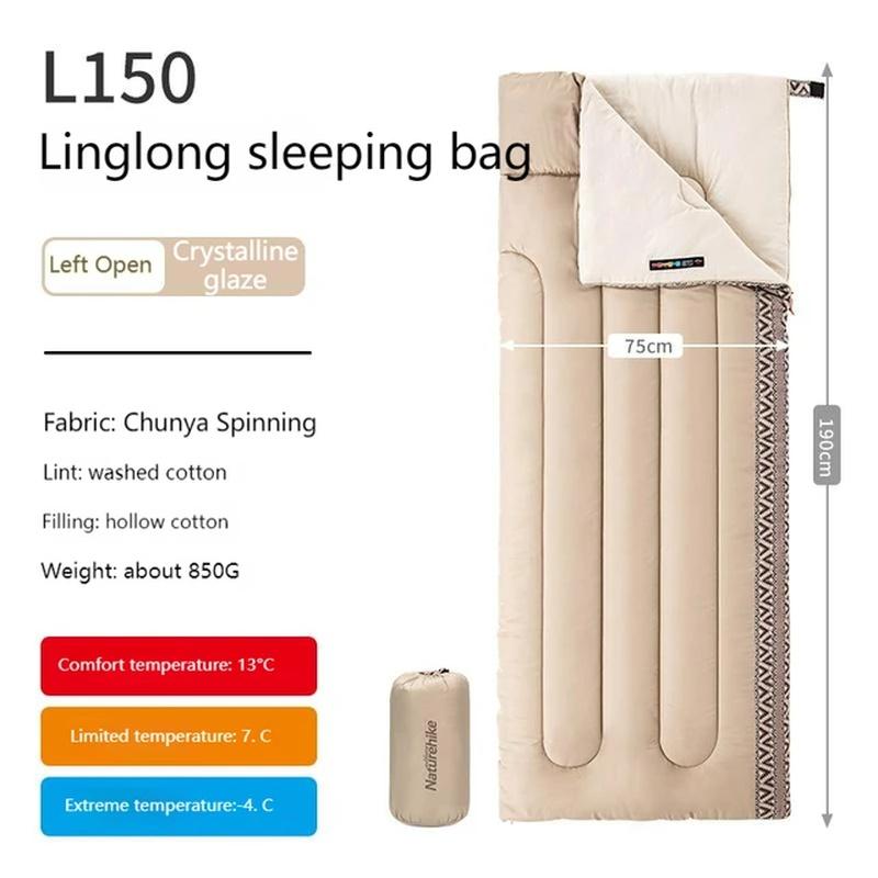 Cotton Sleeping Bag Outdoor Camping Single Autumn And Winter Warm And Thick Splicable Breathable Sleeping Bag