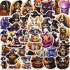 Waterproof Vinyl Halloween Stickers, Rich Designs Decals for Art Craft Projects, Kawaii Cats Perfect for Decorating Walls Windows Gift Bags Cards