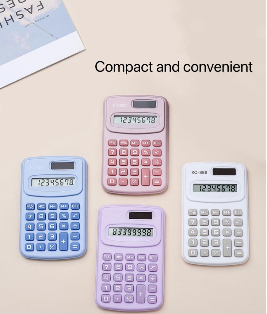 Cute Mini Fresh Solar Calculator With 8 Digit Display LCD Screen For Office and Student Use