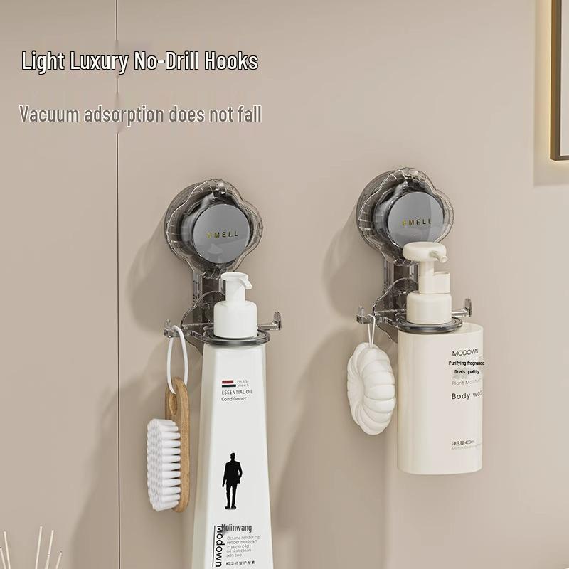 Wall-Mounted Suction Cup Soap & Shampoo Holder – No-Drill Bathroom & Kitchen Organizer