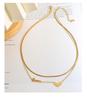 European Double Layer Heart Necklace for Women - Trendy Spicy Girl Clavicle Chain