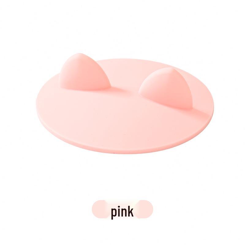 Silicone 3D Cat Ears Cup Lid - Leak & Dust Proof for Coffee & Glass Cups