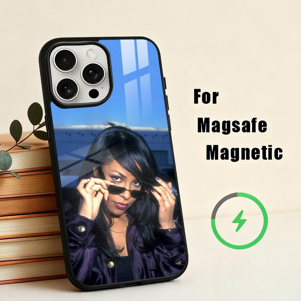 Singer A-A-AaliyahS H-hip pop  Phone Case For iPhone17,16,15,14,13,12,11 Plus,Pro Max Magnetic For Magsafe Wireless Charging