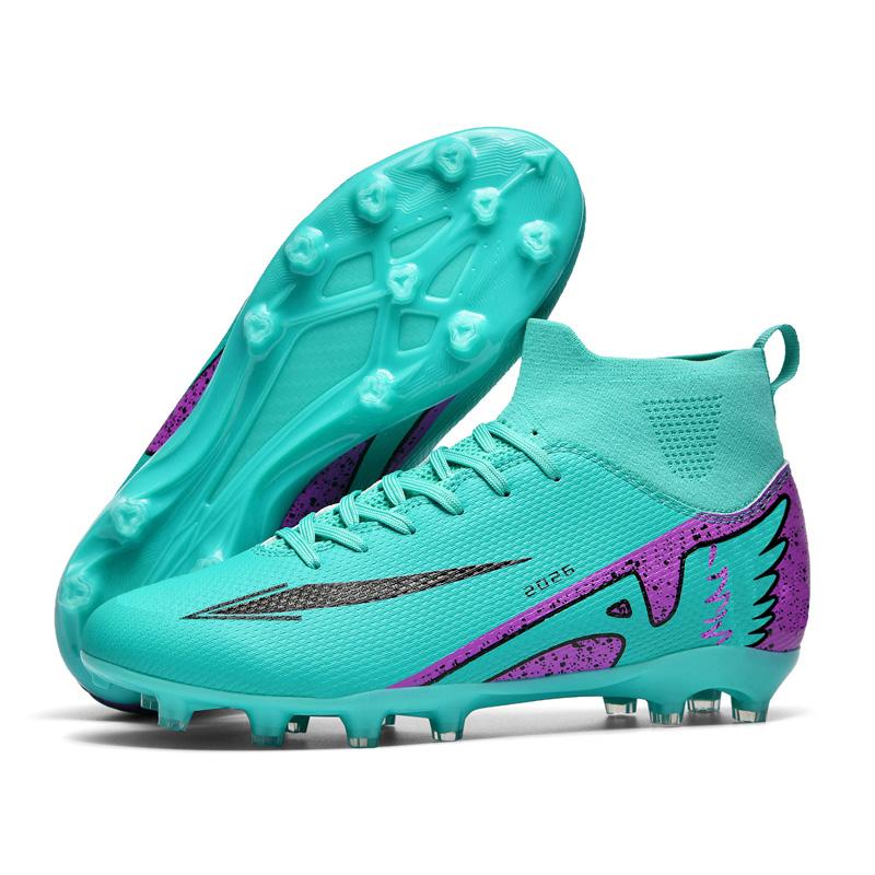 35-46 Teen /Adult Soccer Shoes Large Size  Anti Slip Wear Resistant Fashion TF/AG Nail High Top Football Sneakers Soccer Shoes for Boys