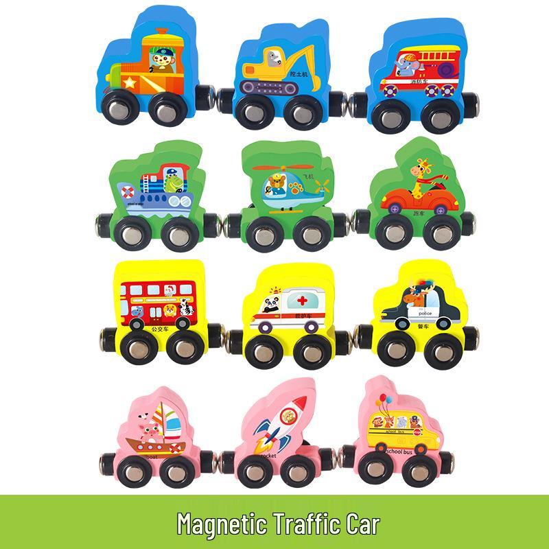 

Wooden Magnetic Animal & Number Train Toy for Kids