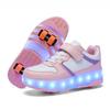 Kids' Transformable Light-Up Roller Skates: Eight-Wheel Walking Shoes, Four-Wheel Skates for Boys and Girls