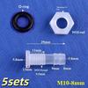 5 Sets M5-M16 Thread To 3-12Mm Aquarium Water Tank Inlet Outlet Joint Irrigation Hose Connectors Pp Straight Bulkhead Connector