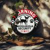 Chihuahua Security Warning Sign Aluminum Round Sign for Wall Art Room Home Restaurant Bar Cafe Garage Decor Foil Engraved