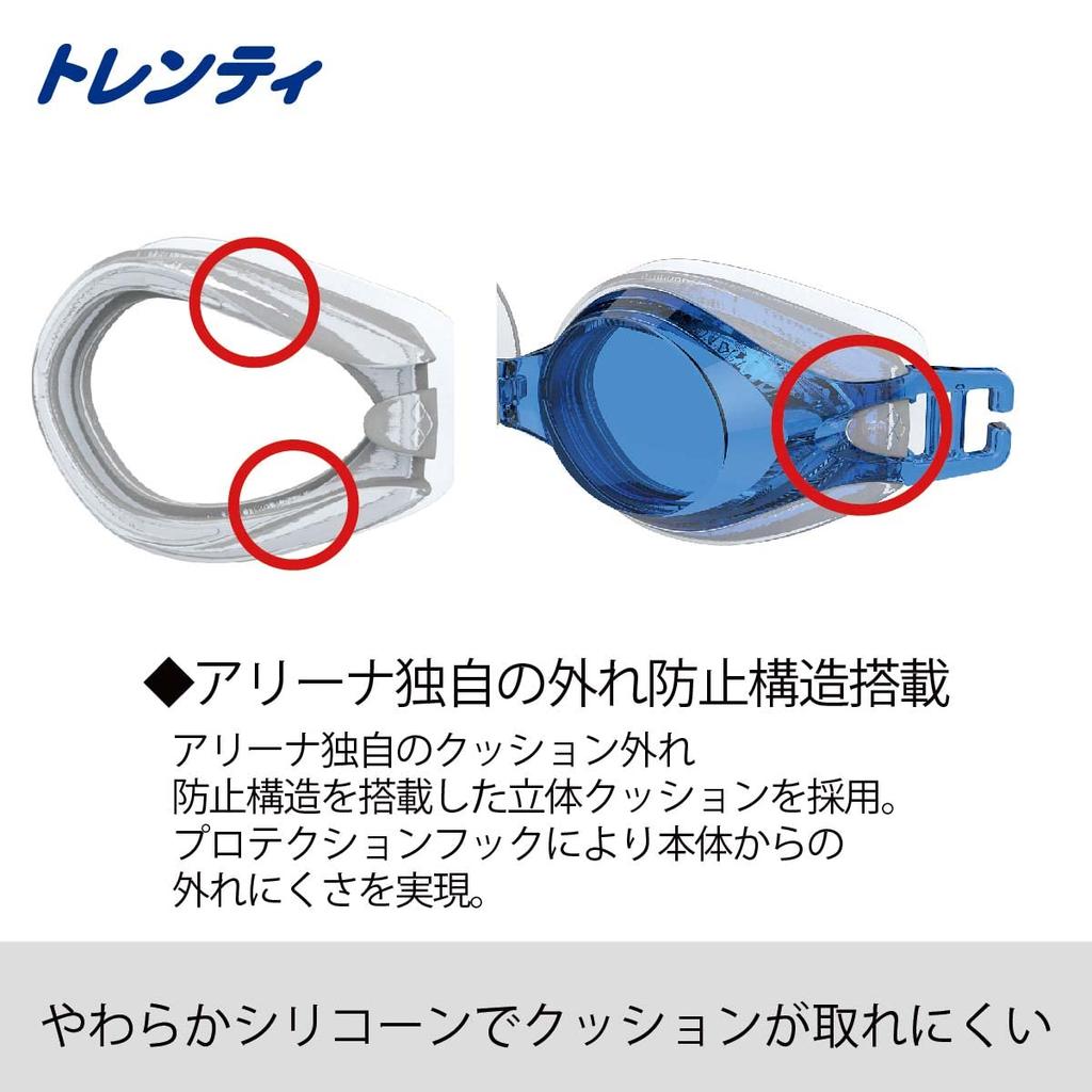 Arena Trenty Junior Swimming FINA Black X Smoke X One Size Fits Goggles, Approved, Red, Most, Anti-Fog (Renon) Function, AGL-4100J