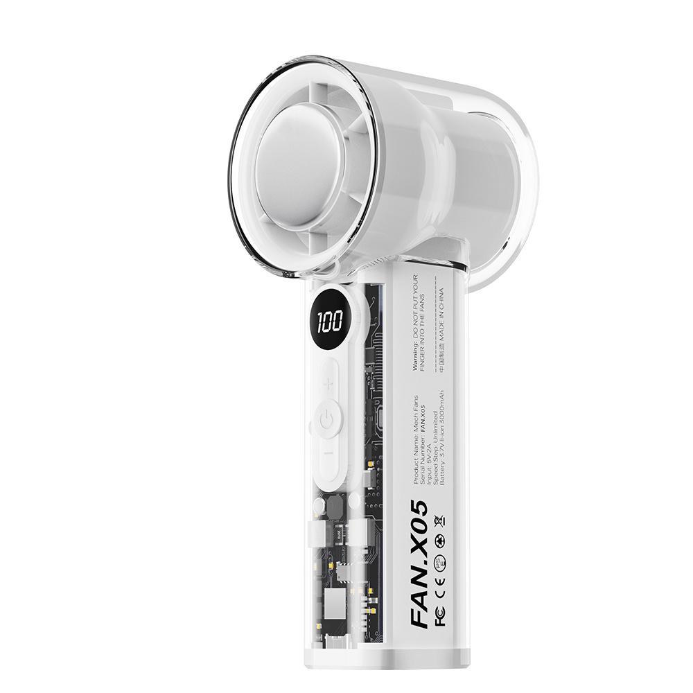2025 X05 High-Speed Transparent Mechanical Fan with Ultra-Fast Ice Cooling 60x55x155