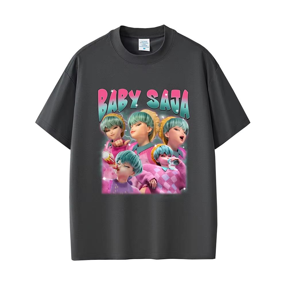 Kpop Demon Hunters Graphic Tshirt Tops Kawaii Cute Saja Boys Print EdT-shirts Men Women Cartoon Fashion Trend T Shirt Streetwear