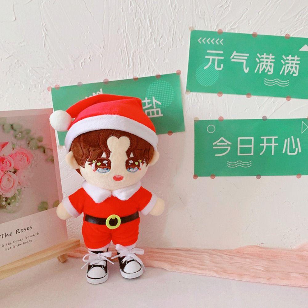 Elk Santa Claus Cotton Doll Dress Reindeer Xmas Cotton Doll‘s Clothes Cotton Stuffed Doll