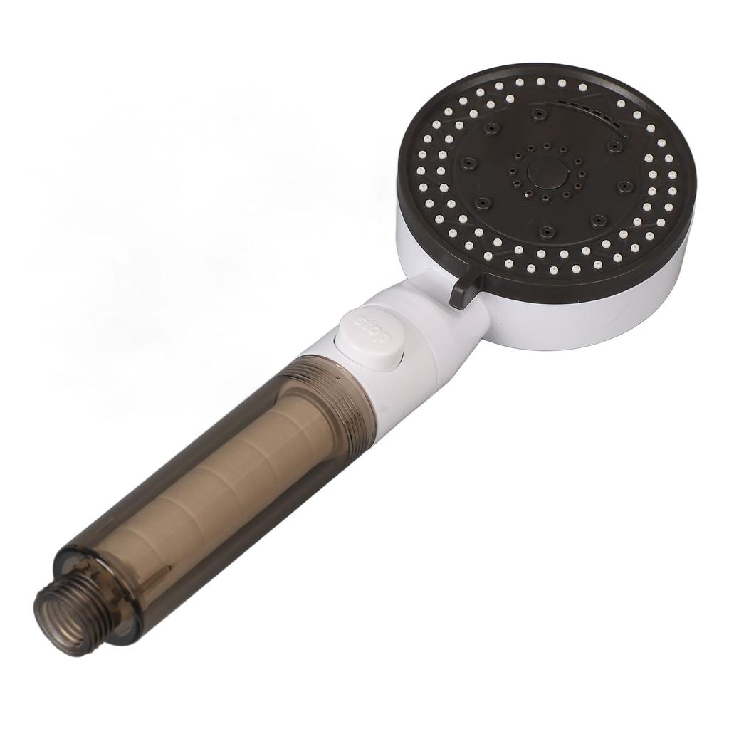 10 Modes Multifunctional Pressurized Showerhead 1 2in Threaded Interface with 1.5M Tube Double Hook Rotating Base 4