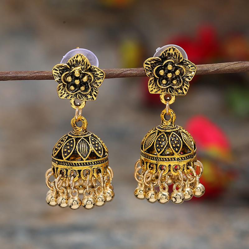 Vintage Indische Thailändische Vogel Laterne Quasten Ohrringe Temperamentvolle Weibliche Persönlichkeit Vielseitige Ohrringe Feiertags Ohrschmuck
