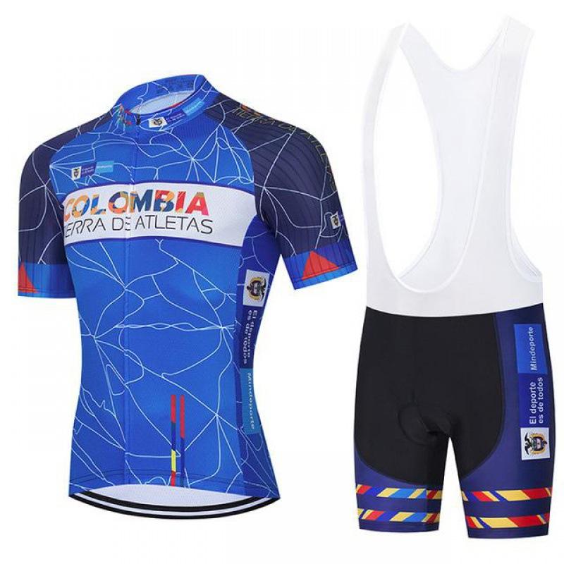 

2026 Summer Breathable Cycling Suit Colombia Cycling Team Jersey Bike Shorts Bib Set Ropa XS