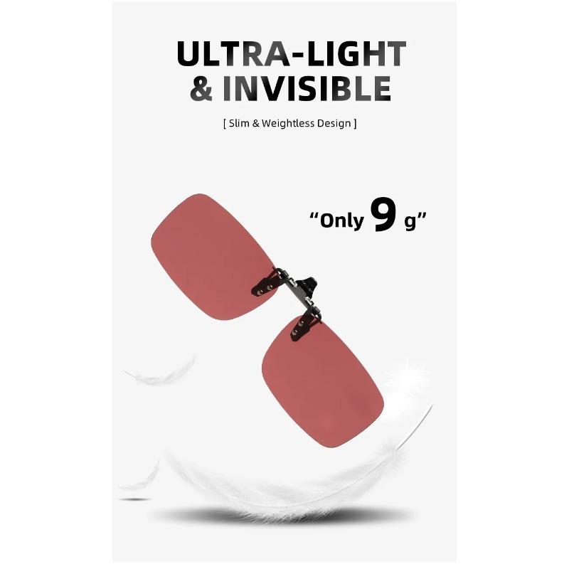 Lenti per Occhiali da Sole Polarizzate Tinta Vino Rosato Moda Clip per Occhiali Resistente ai Raggi UV di Lusso Non Include la Montatura degli Occhiali