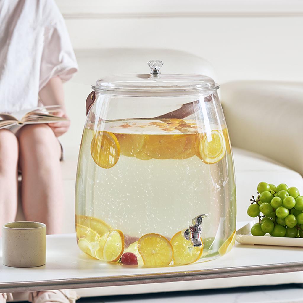 Large Capacity Plastic Refrigerator Beverage Dispenser with Spout Portable Cold Kettle Drinking Water Jug for Outdoor Camping