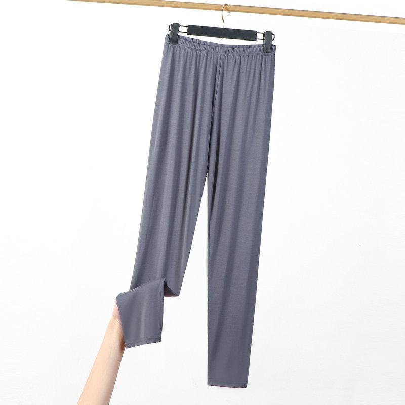 Women's Elastic Waist Leggings Slim Fit Pants High Stretch Solid Rayon Spandex Summer Plus Size Nine Point Casual Bottoms