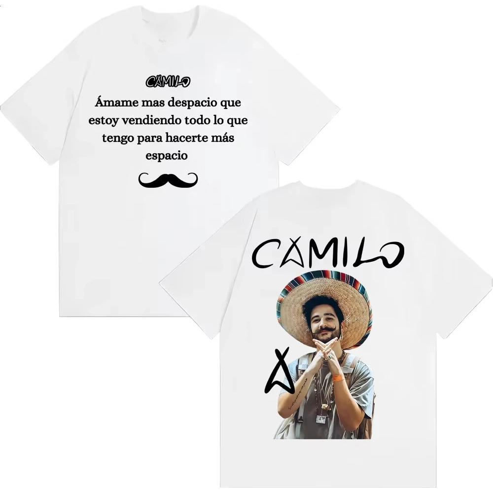 Singer Camilo Tribu Album Tour Graphic T-shirt Men Clothing Cotton Short Sleeve Top Fashion Hipster Pop Music Streetwear
