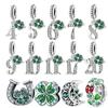 Copper Four Leaf Clover Lucky Number Beads Collection Compatible With For Diy Bracelet Birthday Celebration Anniversaries Gift Item Fashion Jewelry
