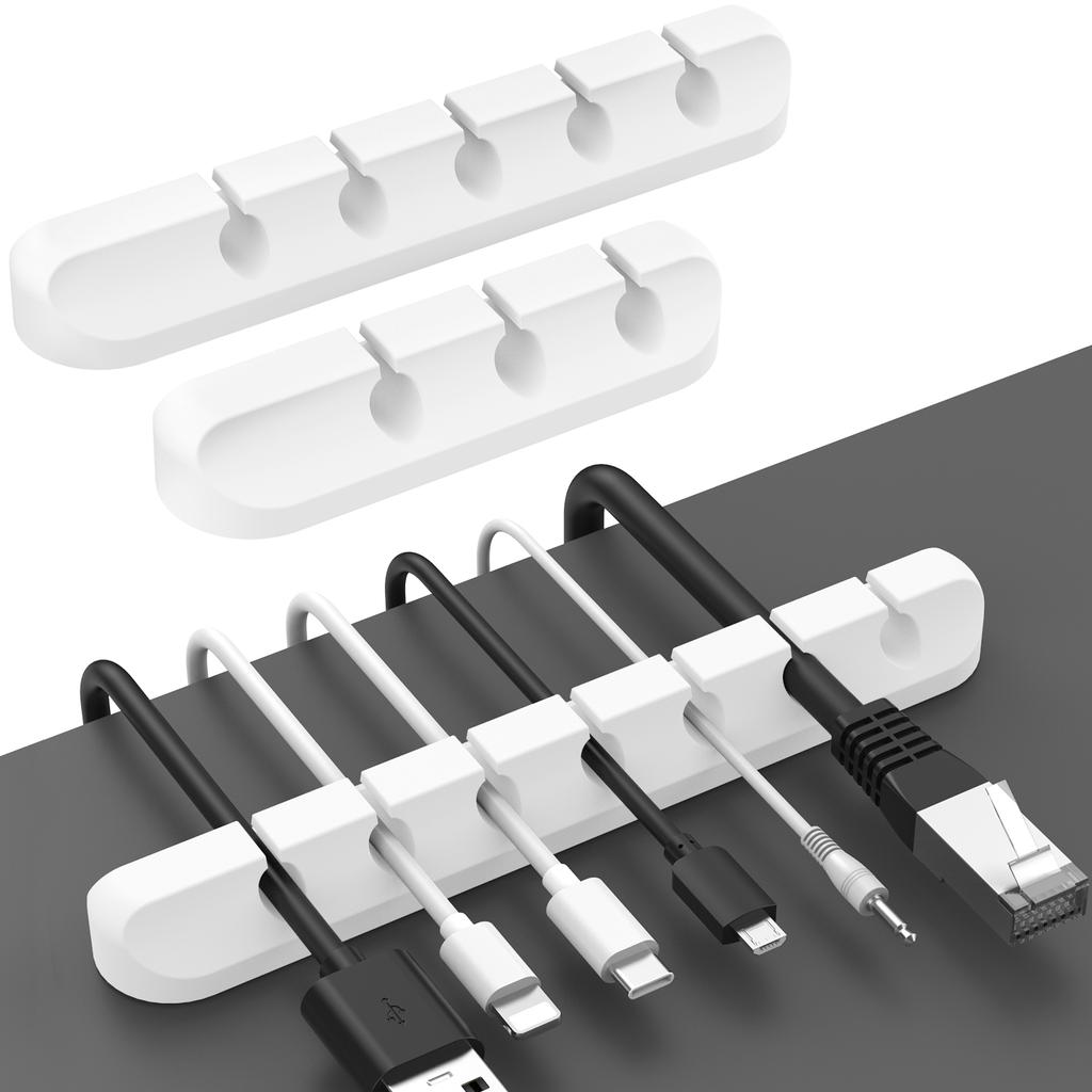 AHASTYLE WG144 3Pcs Silicone Cable Clip Organizer 3/5/7 Hole Set Wire Management System