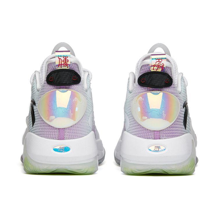 Anta Crazy Tide 3 Pro Nitrogen Technology Mid-Top Basketball Shoes Men Sneakers White Blue Purple 112141651S-1