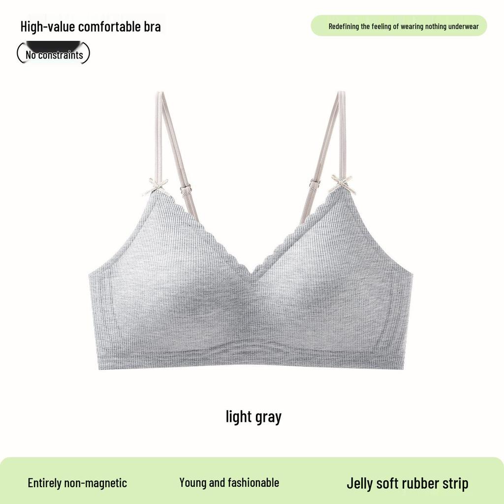 Seamless Push-Up Wireless Bra for Women with Side Support and Fixed Cups