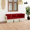 Day and Night - Day and Night 3-seater Garden Pallet Sofa with Fir Wood Cushions
