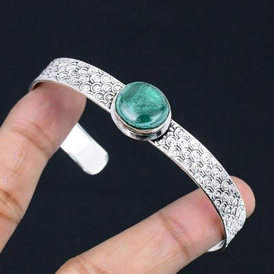 Muttertagsverkauf Malachitstein 925 Sterlingsilber Handwerker Neuer Armreif