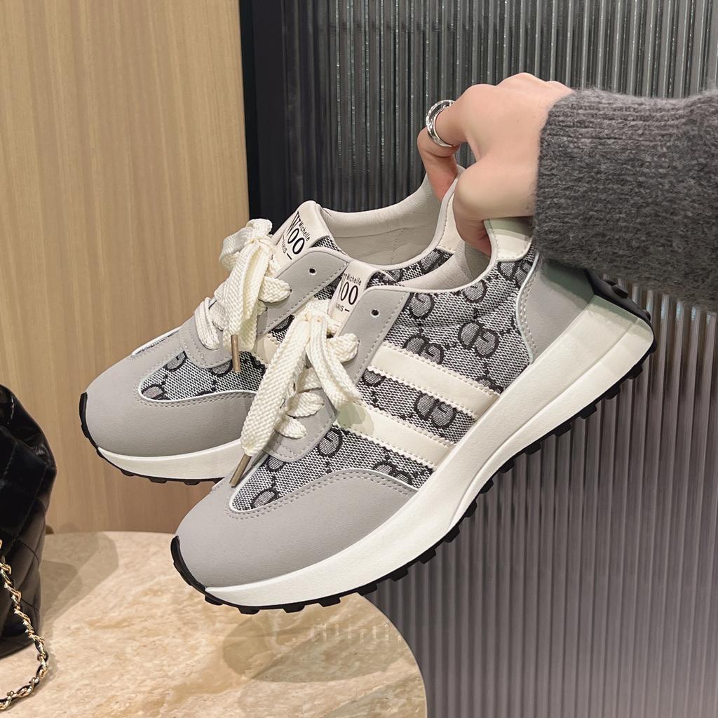 Pink Platform Dad Shoes Women's 2025 New Versatile Running Moral Training Shoes Popular Small Waist Sports Forrest Gump Shoes