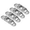 4PCS Stainless Steel Pulley Double Drive Low Noise Rollers Sliding Door Window Fittings