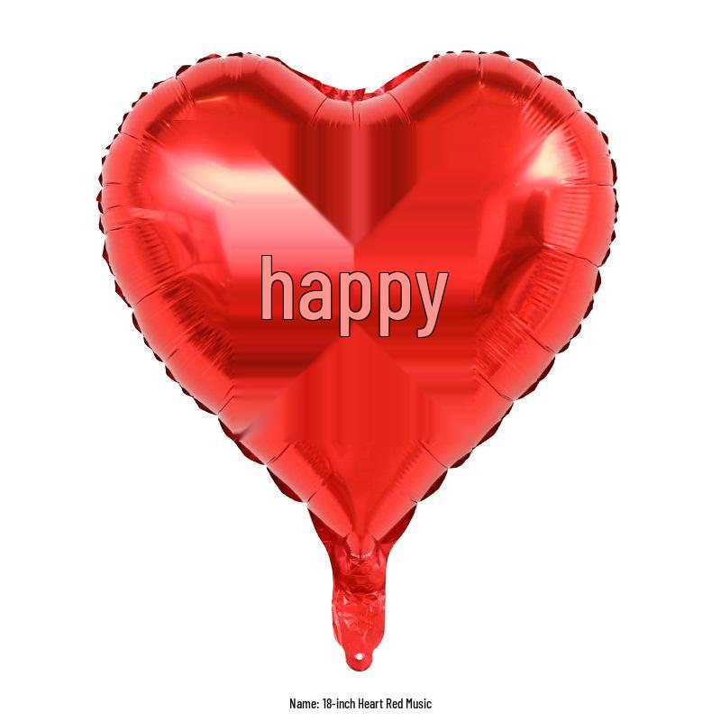 Festive Red Heart Balloons for New Year Celebration