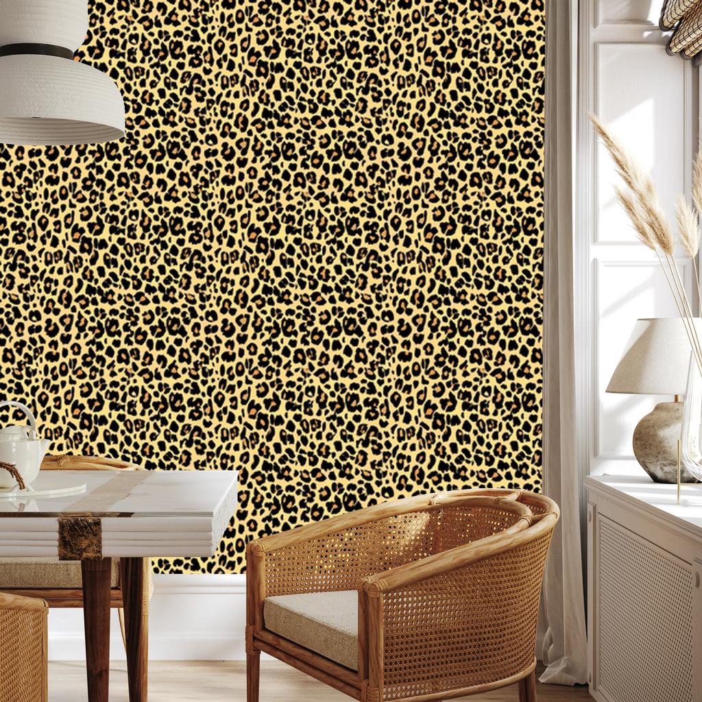 Animal Skin Wallpaper Ochre and Gold for Living Room and Bedroom 50x1000