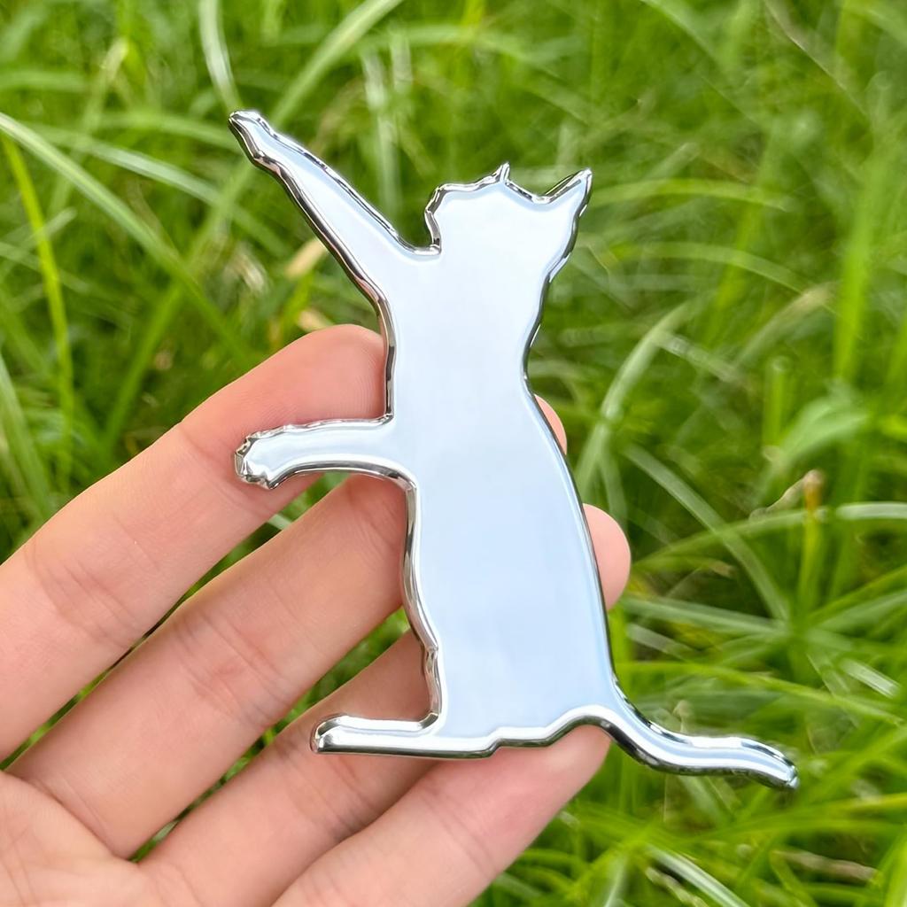 Koongloong Sticker Cat Car Emblem Cat 3D Cute Decoration Car