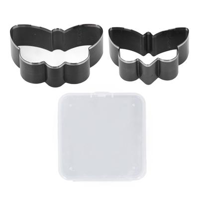 2 Pcs Butterfly Leather Cutting Die Alloy Steel Leather EVA Fabric Paper Rubber Silicone Die Cutter