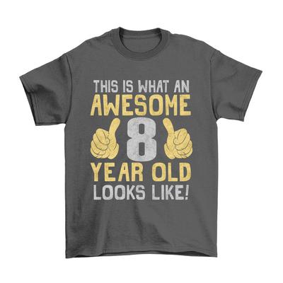 Boys 8th Birthday T-Shirt Kids Awesome 8 Year Old GIFT Idea Celebration Party