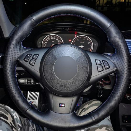 Hand Sewing Car Steering Wheel Cover For BMW E60 E63 E64 Cabrio M6 2005-2010