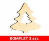 Wooden Christmas tree decorations Z26 3 pcs.