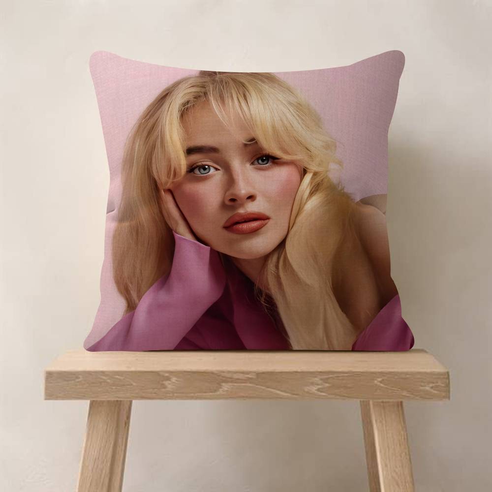 Pop Beautiful Singer S-Sabrina Carpenter Cushion Cover Decorative Pillow Sofa Home Decor Case Pillow Cases