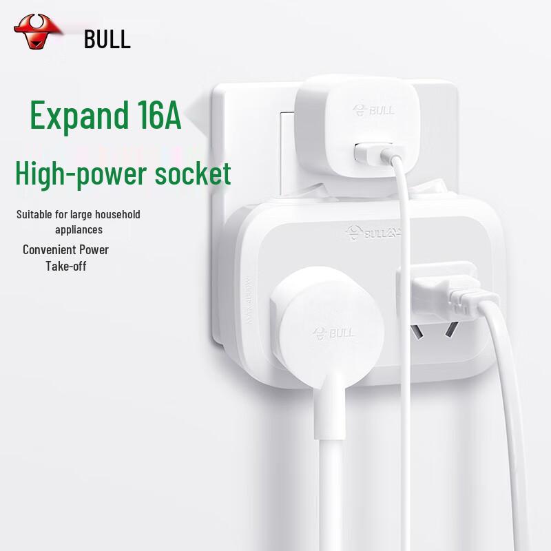 BULL 2-Way Wall Socket Adapter with Individual Control
