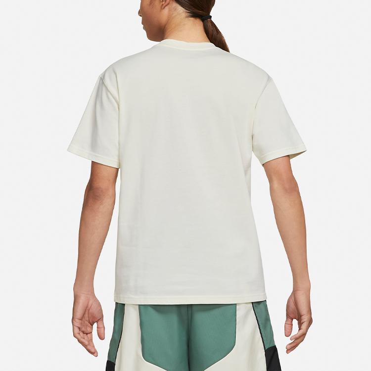 Nike Basketball Loose-Fit Crew Neck Short Sleeve T-Shirt Men Tops Off-White DD0829-901