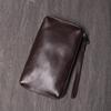 Pochette e Portafoglio Lungo Unisex in Vera Pelle - Porta Telefono in Morbida Pelle di Mucca