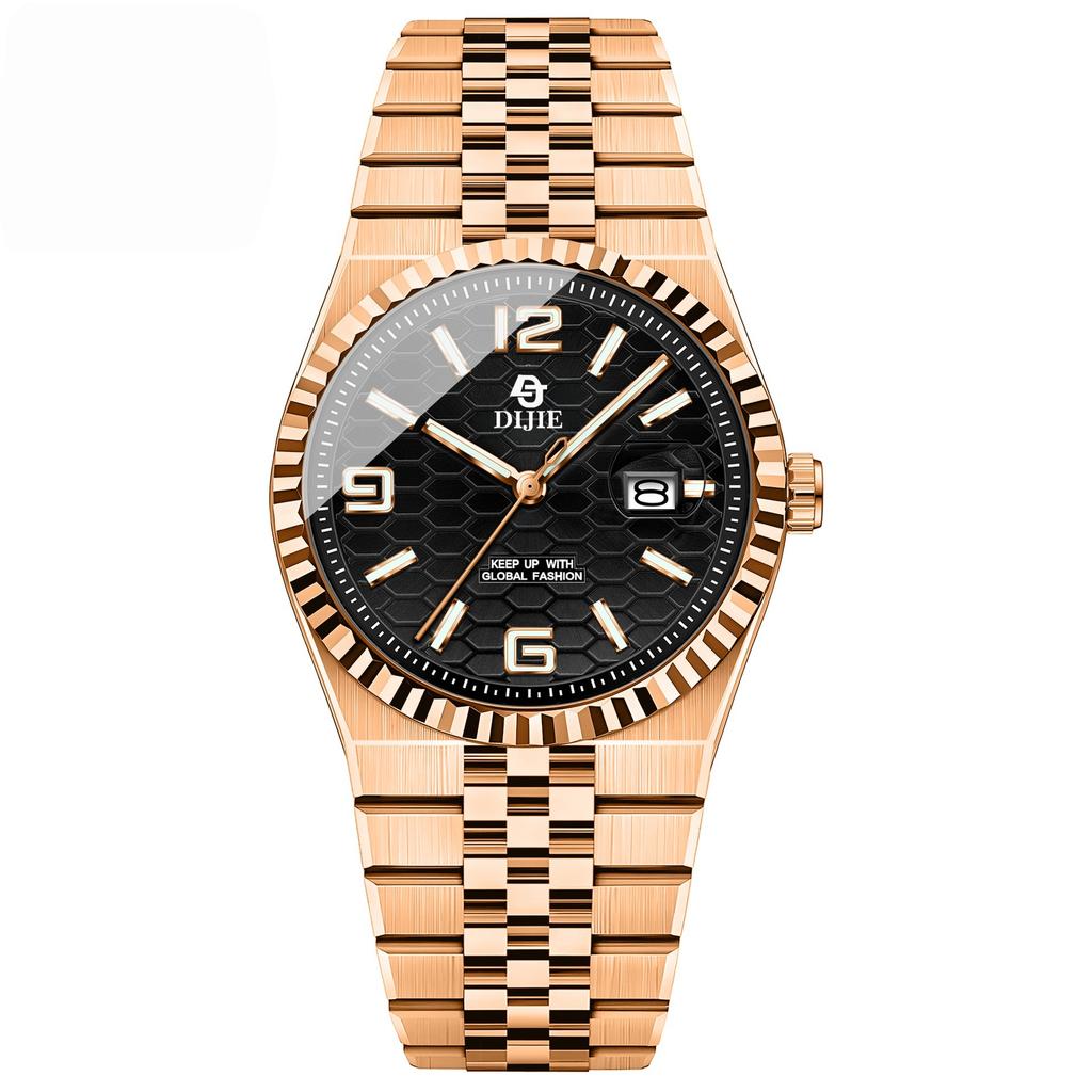 Frühling High-End Business Uhr Herren Vollautomatisch Stahlarmband Konzept Großes Zifferblatt Quarz Uhr